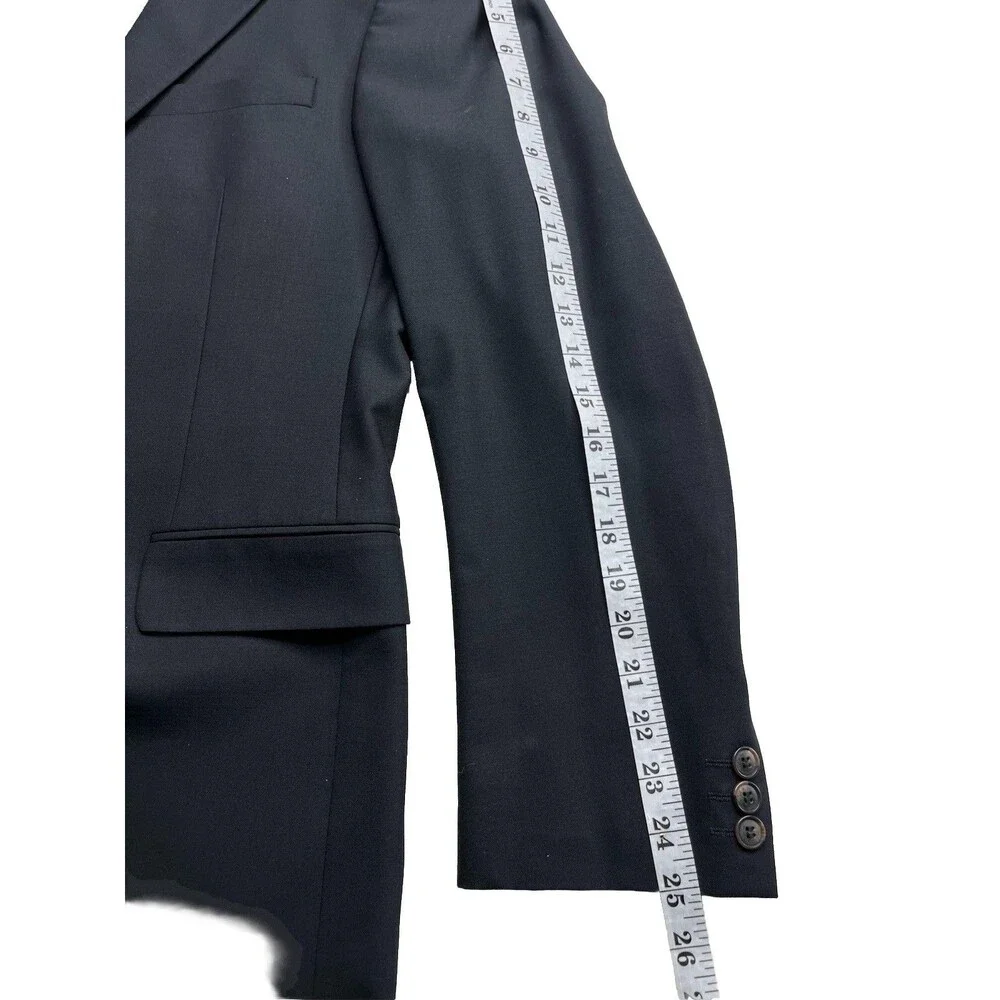 THEORY Premium Men’s 2pc Suit 38R 34x31 Recent 100% Wool Suit Jacket Pants Black